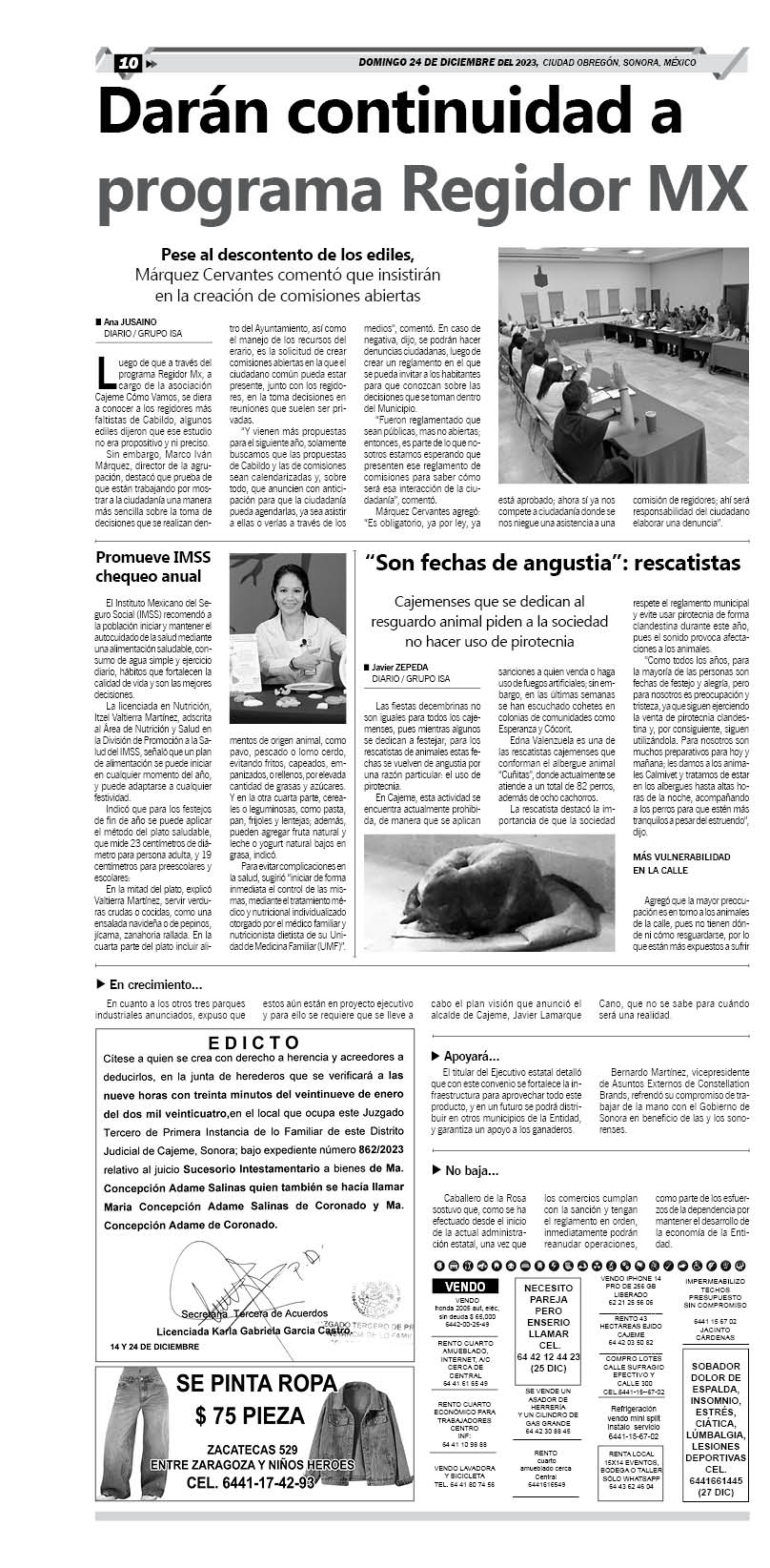 Diario Del Yaqui Edici N Impresa