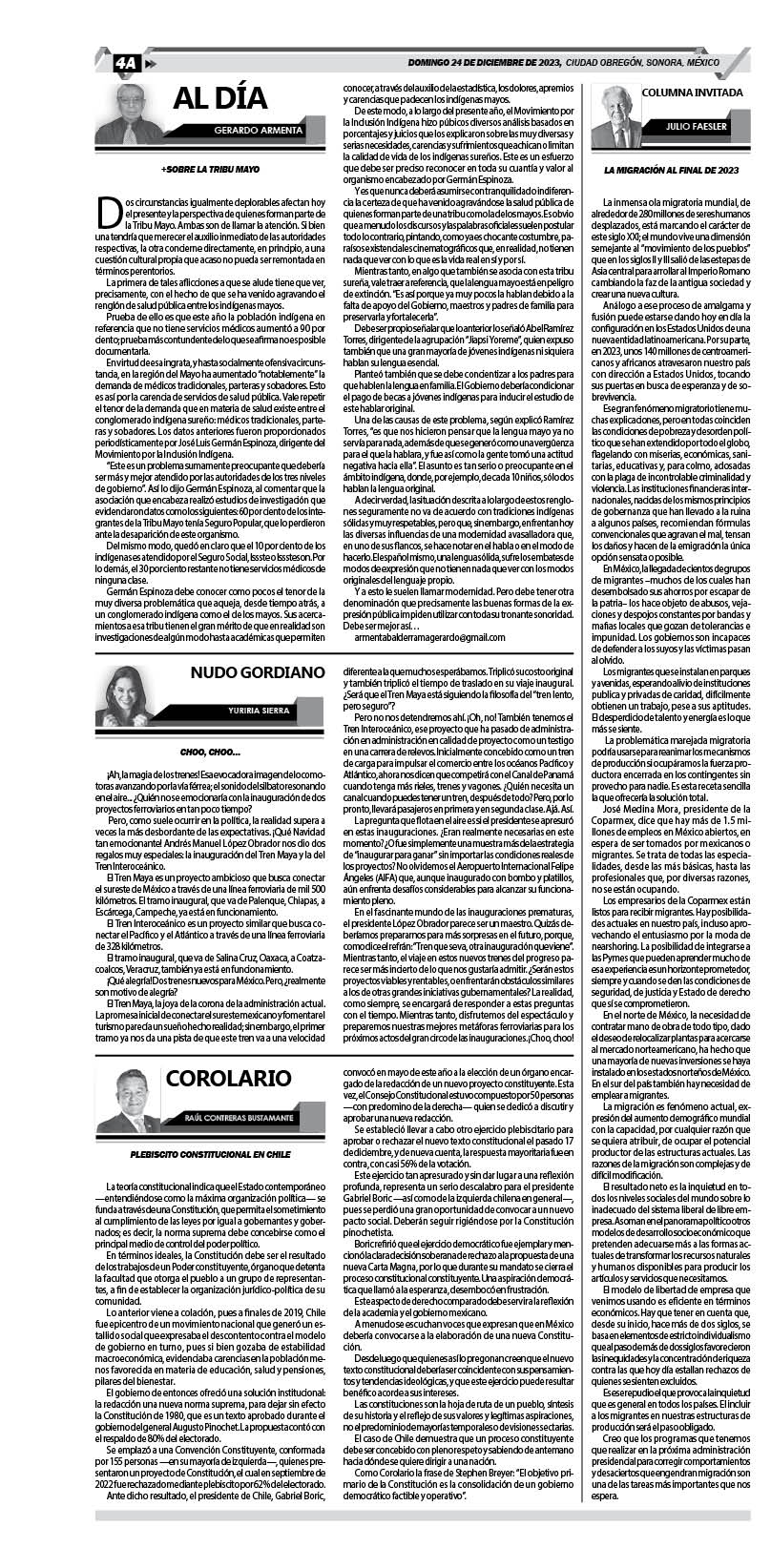 Diario Del Yaqui Edición Impresa