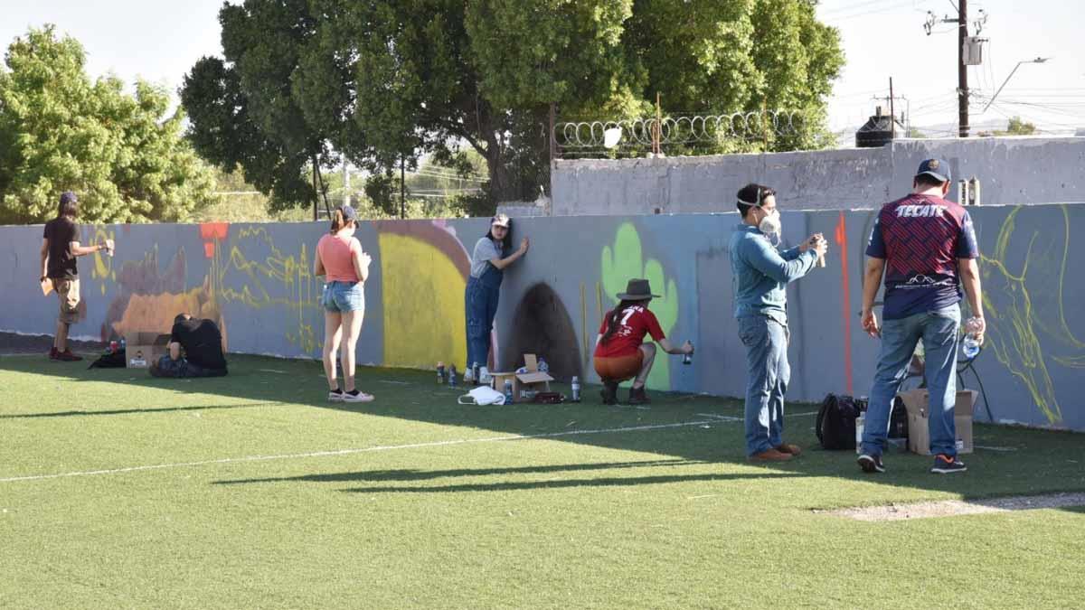 Inician creación de murales en parque del Palo Verde