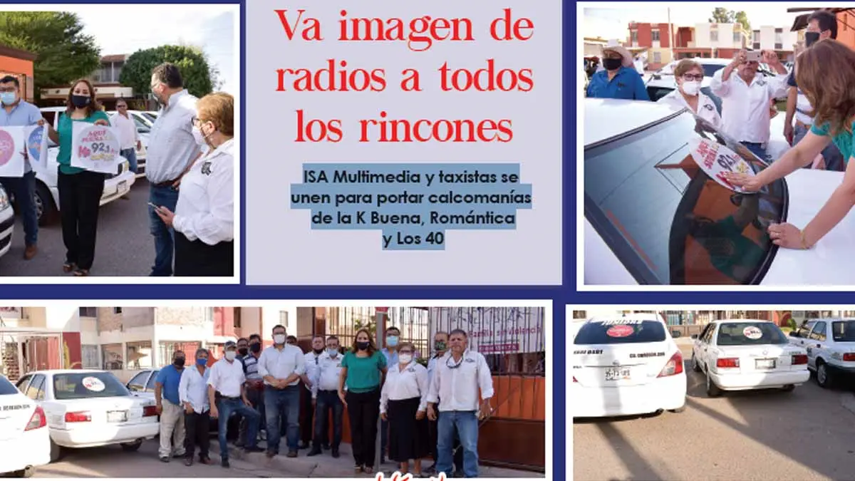 ISA Multimedia y taxistas se unen para portar calcomanías de la Ke Buena, Romántica y Los 40