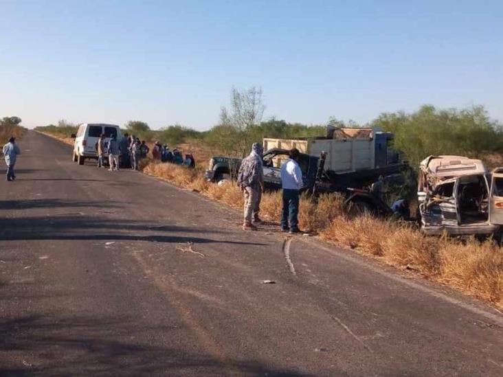 Jornaleros de la Costa de Hermosillo sufren lesiones graves tras impacto de dompe. Jornaleros de la Costa de Hermosillo sufren lesiones graves tras impacto de dompe.