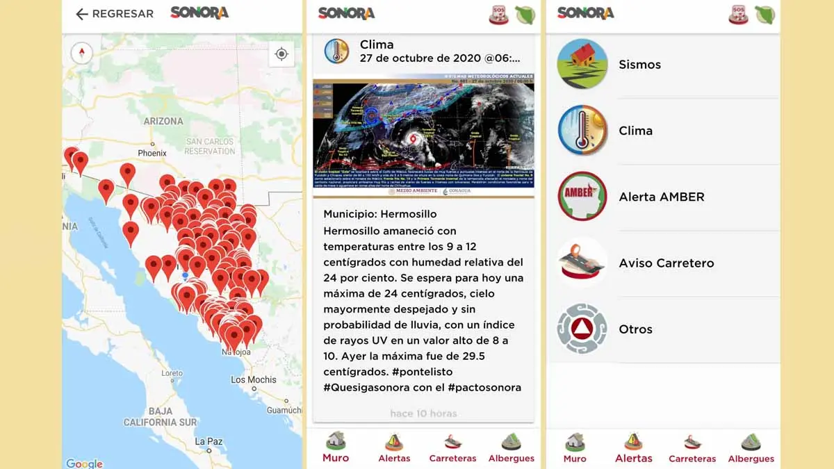 Sonora Protege, una aplicación útil para viajeros