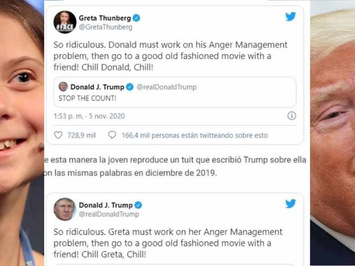 Greta Thunberg trolea a Trump y le revira con su propio tuit Greta Thunberg trolea a Trump y le revira con su propio tuit