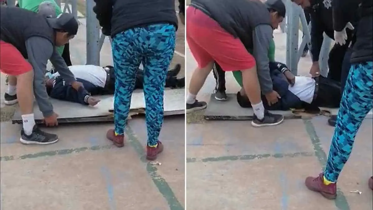 Golpean a hombre en campo deportivo de la Primero de Mayo