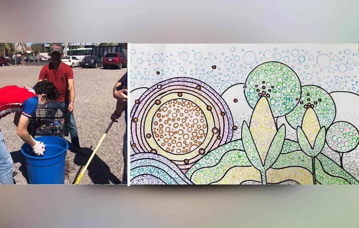 Buscan voluntarios para realizar mural con taparroscas