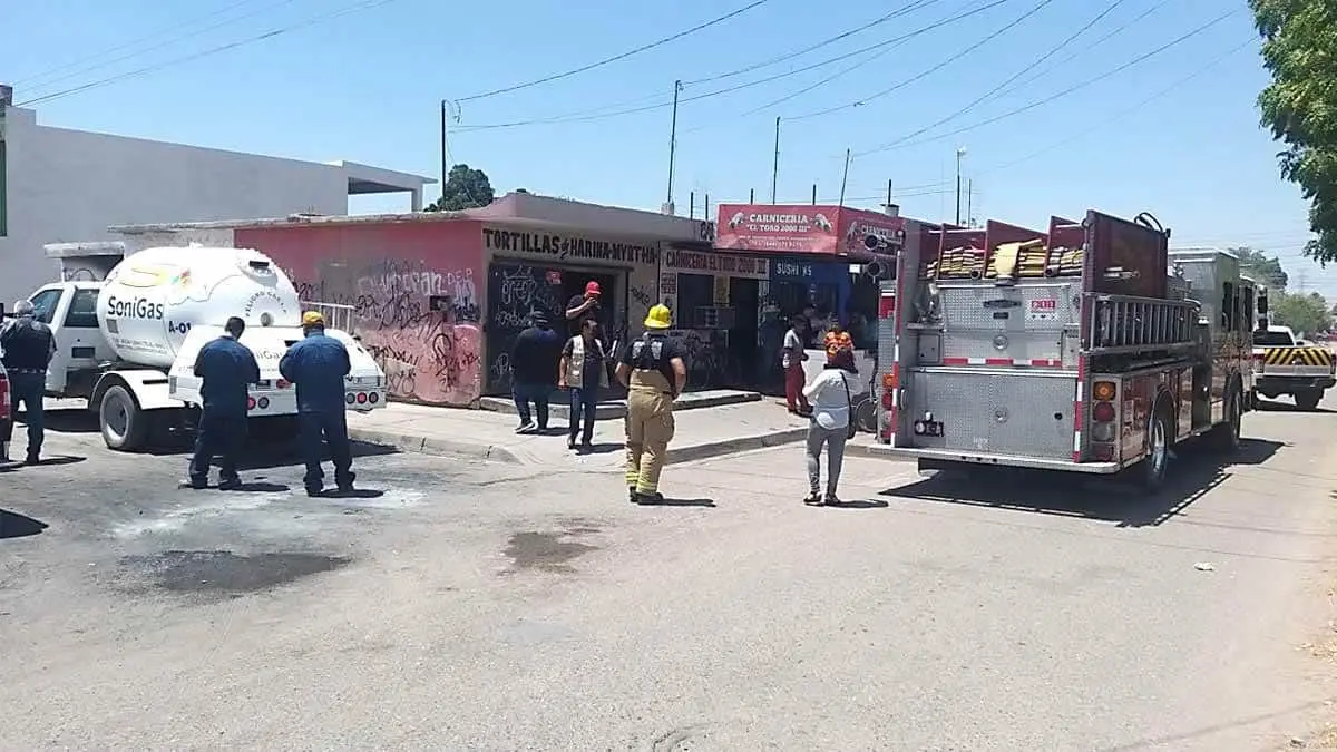 Flamazo en tortillería de la Cajeme deja una mujer herida