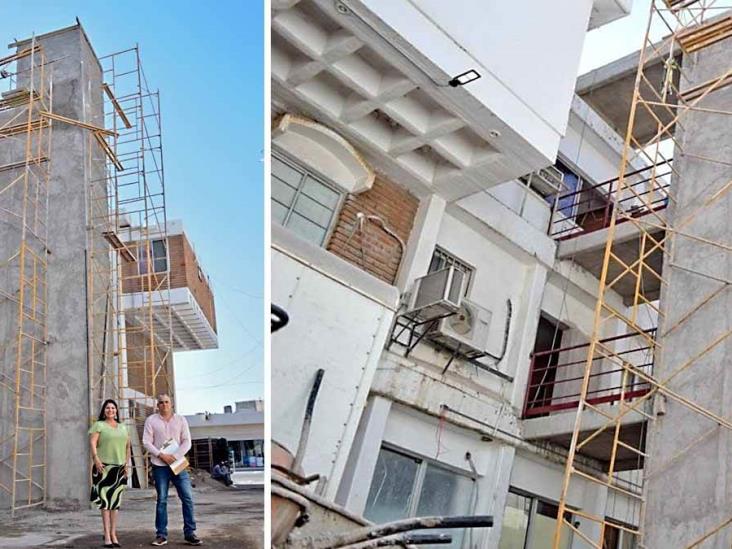 Avanzan los trabajos del elevador en Palacio Municipal de Navojoa Avanzan los trabajos del elevador en Palacio Municipal de Navojoa
