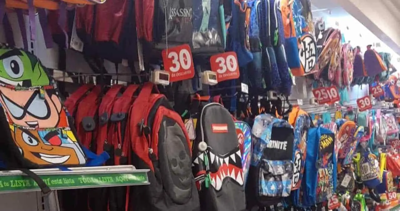 No repunta venta de mochilas escolares