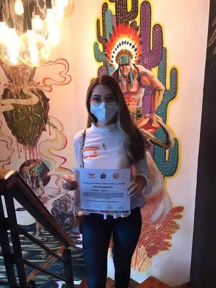 La joven obtuvo un reconocimiento a nivel estatal