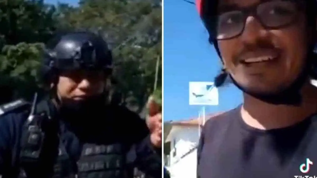 VIDEO: Policías detienen a ciclista por exceso de velocidad
