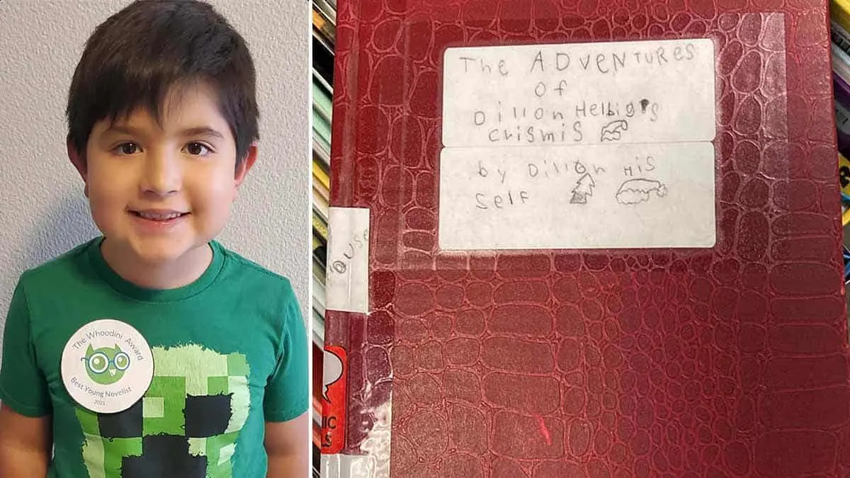 Niño de 8 años escribe libro y es un éxito en biblioteca