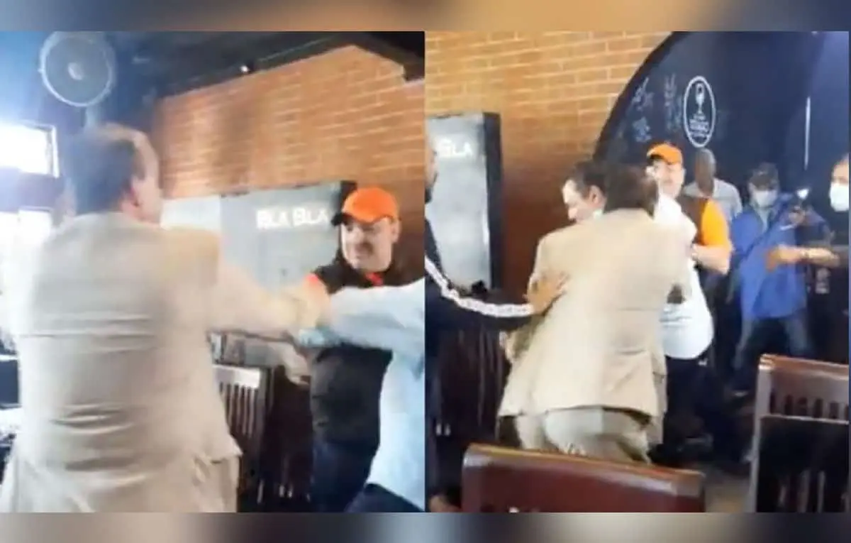 VIDEO. Adame se lanza a golpes contra abogado de Carlos Trejo
