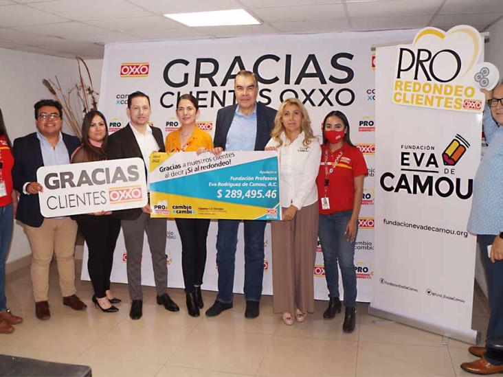 Fundación Eva de Camou recibe redondeo de Oxxo Fundación Eva de Camou recibe redondeo de Oxxo