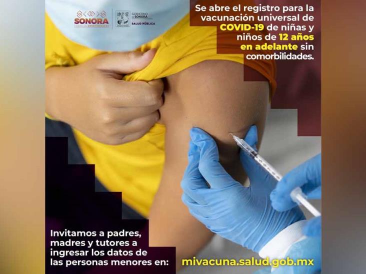Se abre preregistro de vacunación covid para niños de 12 años Se abre preregistro de vacunación covid para niños de 12 años