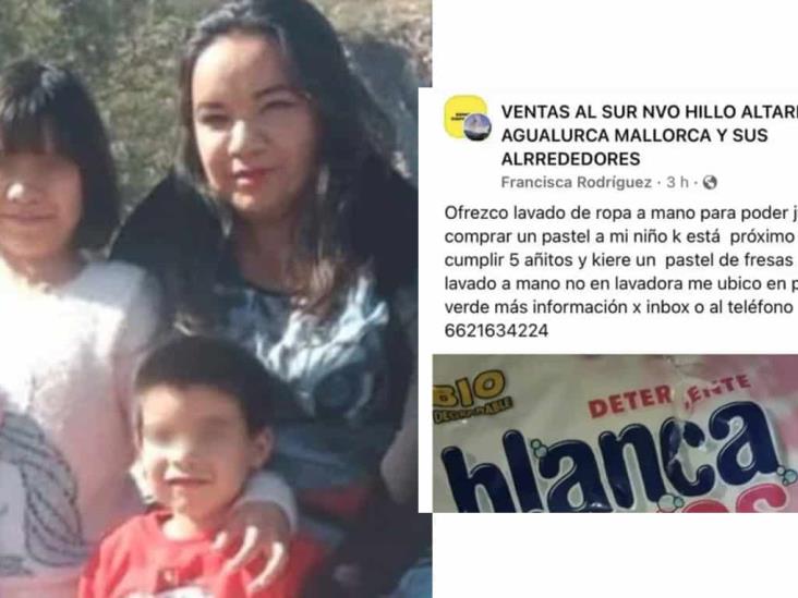 Se ofrece a lavar ropa a mano para comprarle un pastel a su hijo Se ofrece a lavar ropa a mano para comprarle un pastel a su hijo