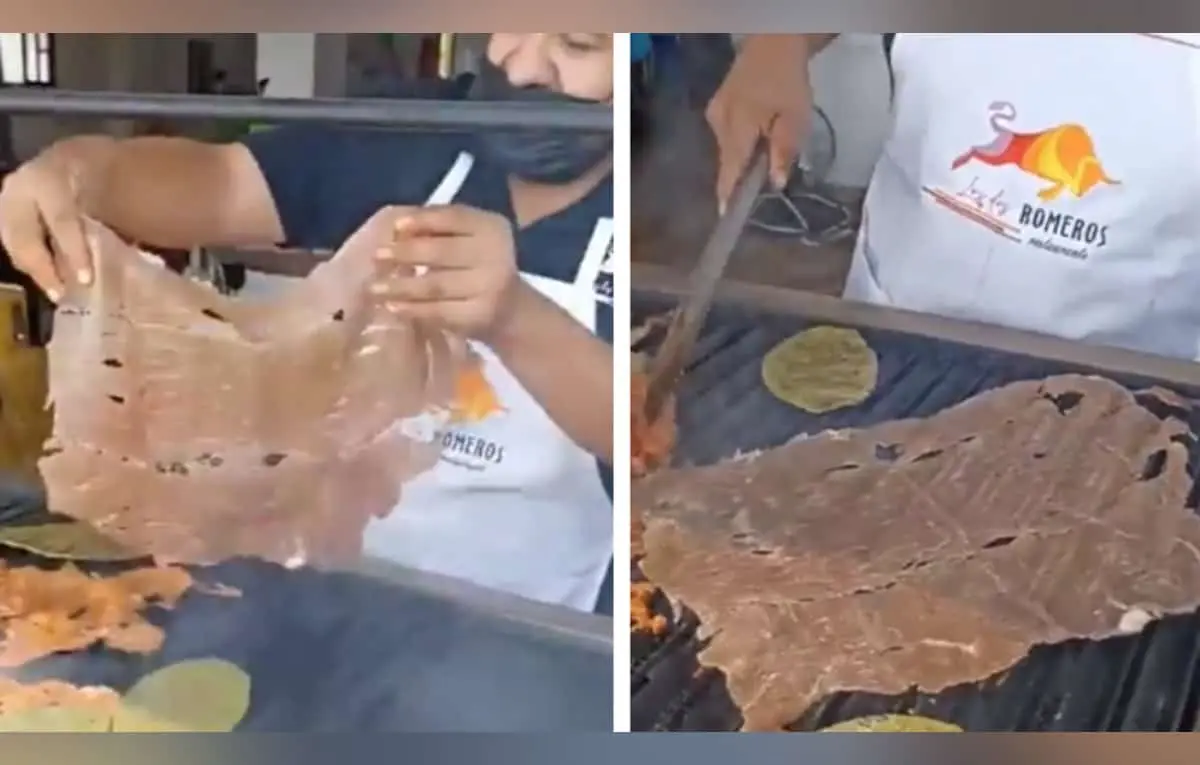 Parrillero provoca indignación de los regios con su cecina asada