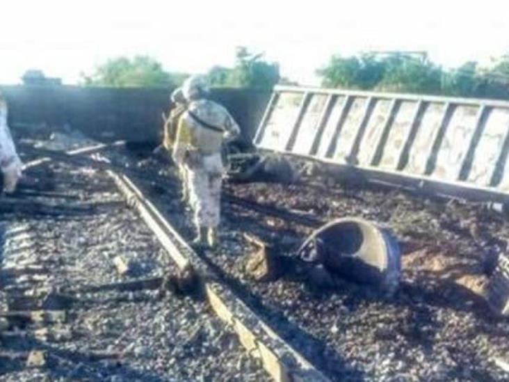 Descarrila tren cerca de Loma de Bácum Descarrila tren cerca de Loma de Bácum