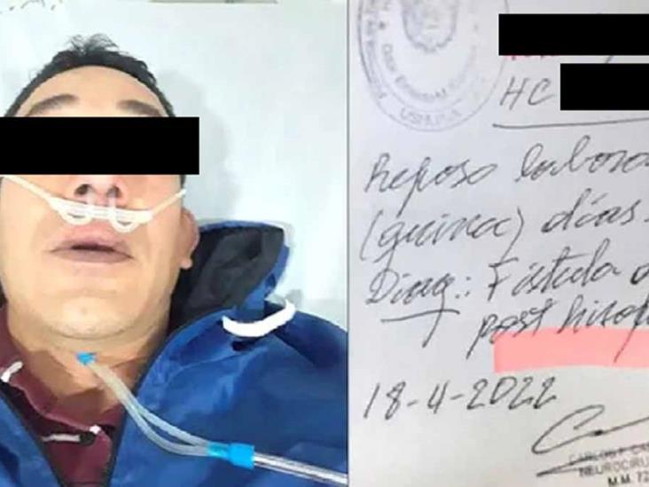 Prueba PCR le provoca a un albañil pérdida de líquido del cerebro Prueba PCR le provoca a un albañil pérdida de líquido del cerebro