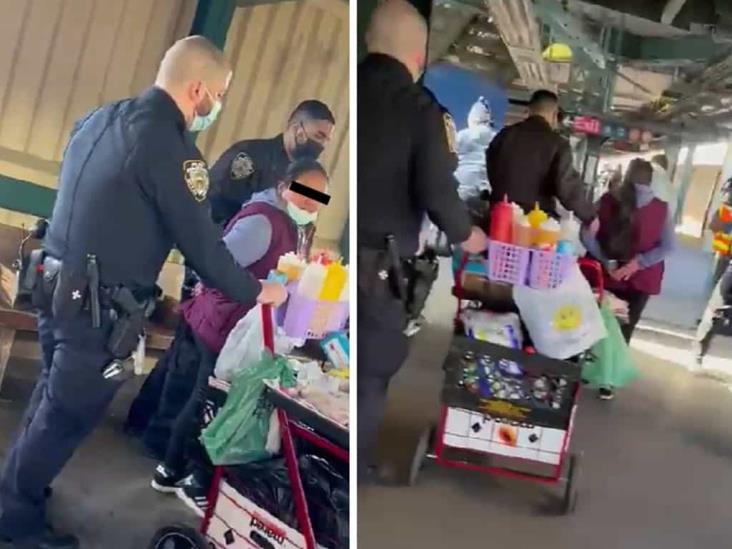VIDEO. Mujer es arrestada por vender fruta en metro de Nueva York VIDEO. Mujer es arrestada por vender fruta en metro de Nueva York