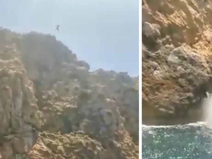 Video. Hombre se lanza desde un acantilado y muere Video. Hombre se lanza desde un acantilado y muere