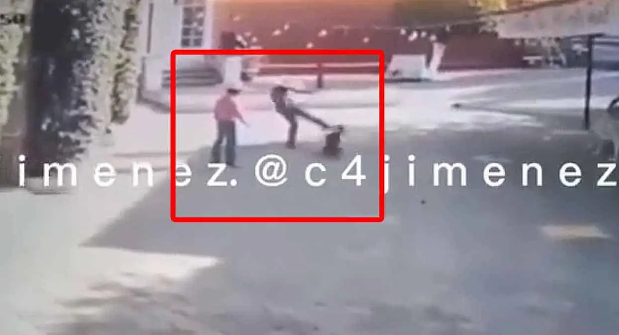 VIDEO. Violenta agresión de dos tipos contra un perro atado