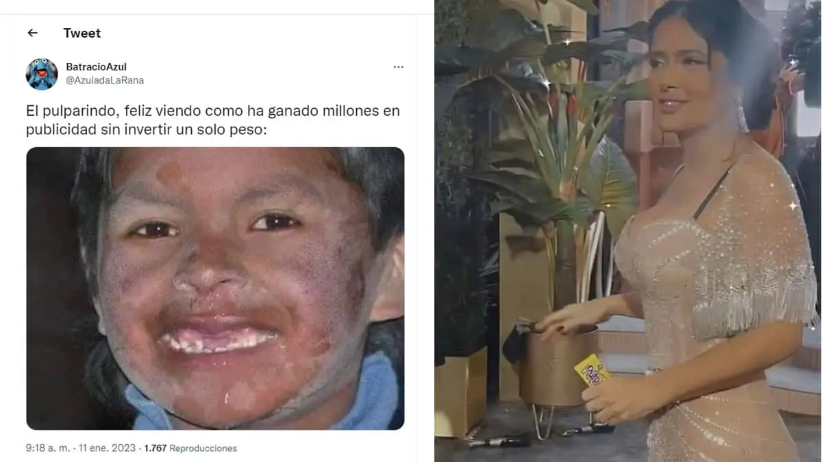 Memes de Salma Hayek y su pulparindo no se hacen esperar