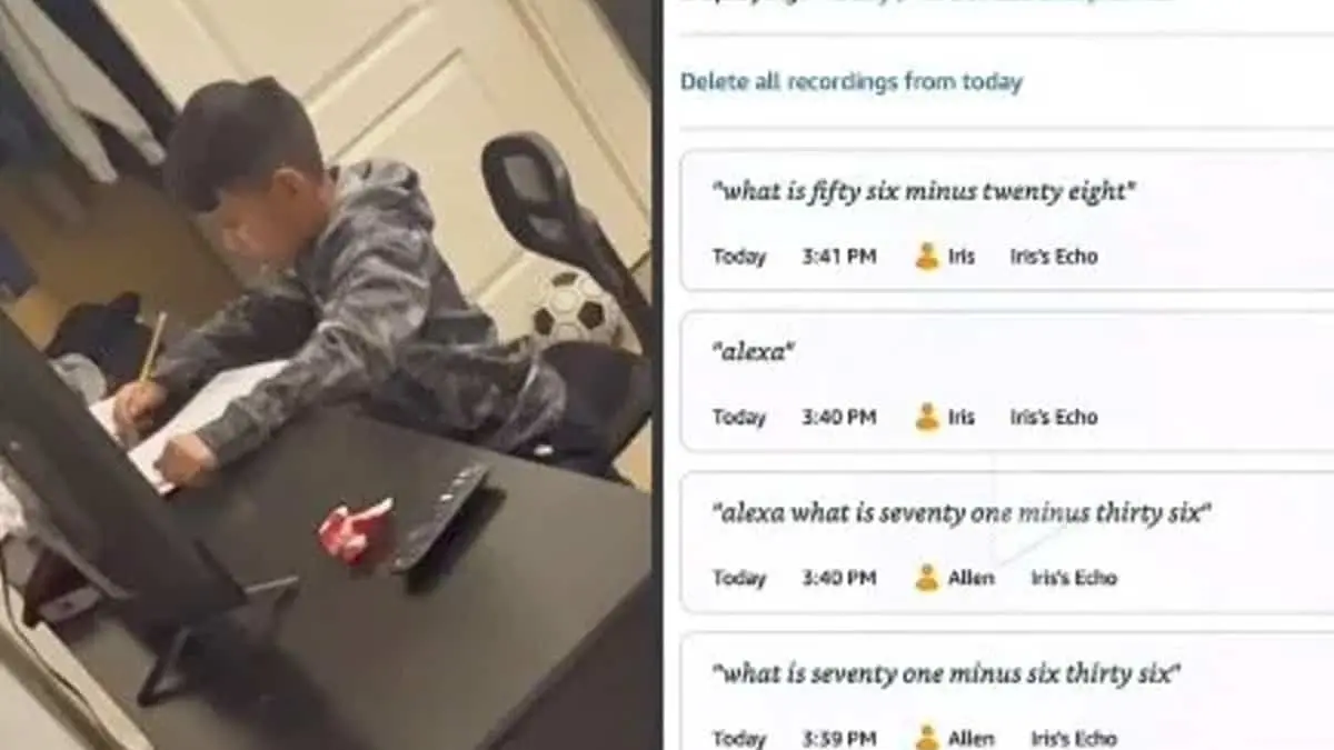 VIDEO. “Alexa” ayuda a niño a hacer trampa con su tarea