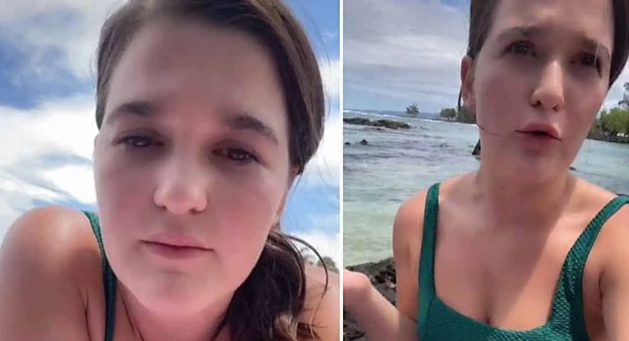 La quisieron sacar de la playa por traer una tanga chiquita
