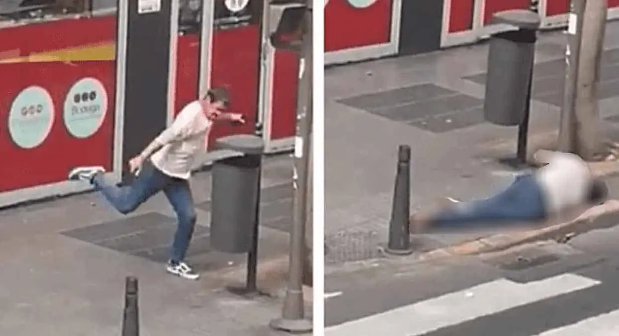 VIDEO. Batalla del siglo: hombre se pelea con un bote de basura y pierde