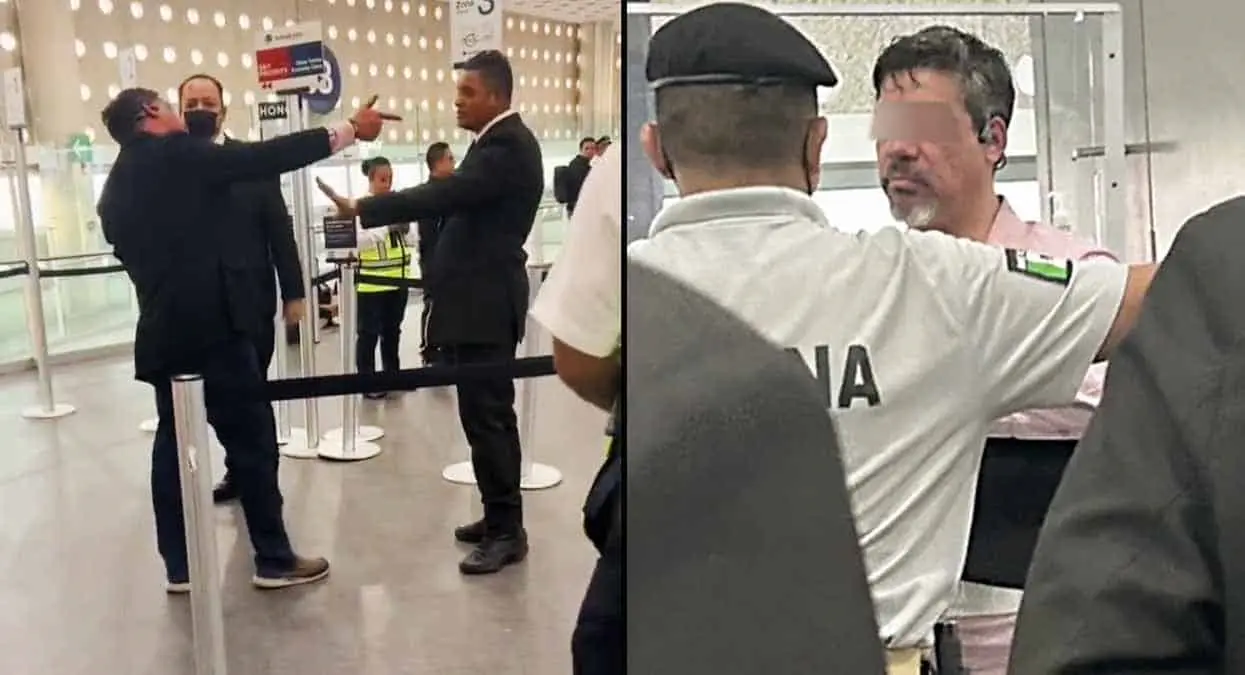 VIDEO | Presunto ebrio arma escándalo en el Aeropuerto de la Ciudad de México