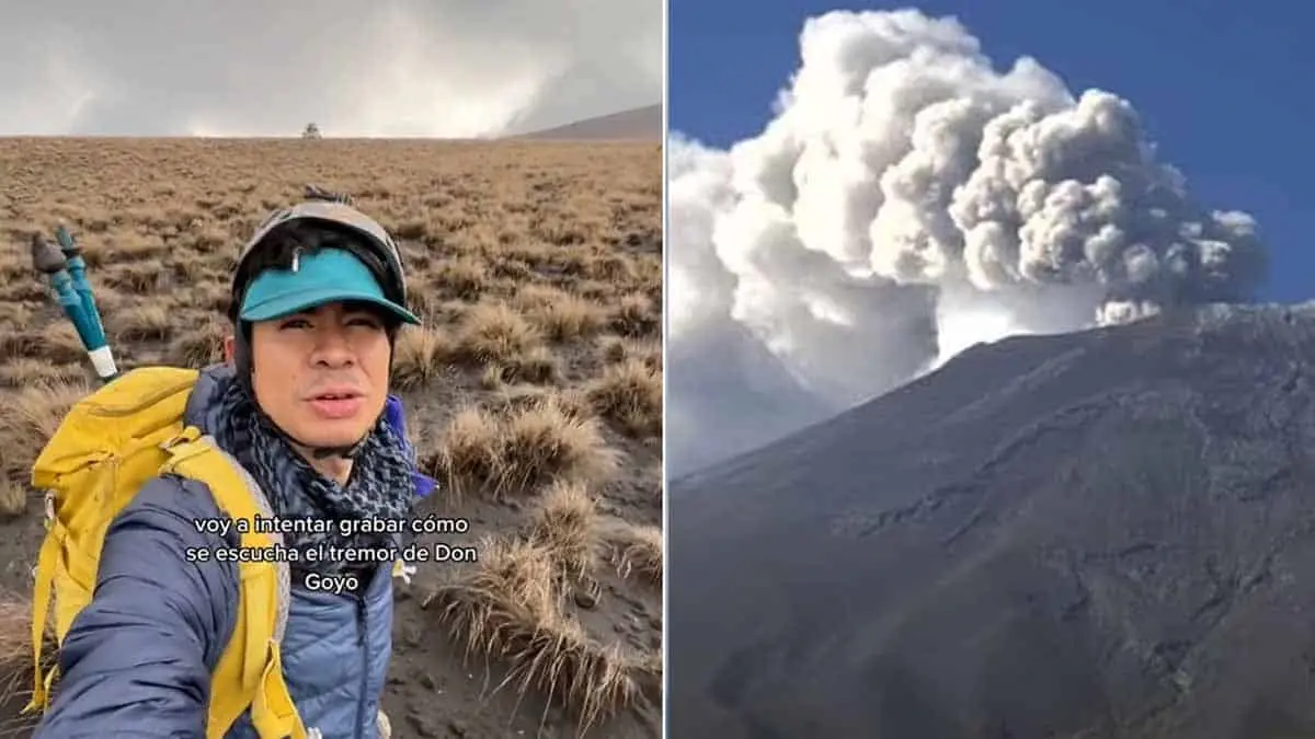 VIDEO ¦ Hombre ignora riesgos del volcán y se sube al Popocátepetl