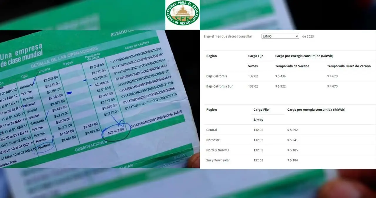 CFE: Este es el nuevo cargo que llegará en tu recibo de luz