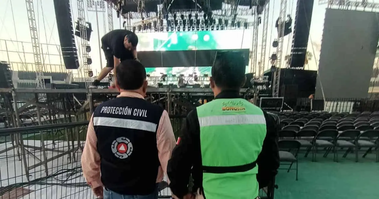 Todo listo para la presentación de la Banda MS en Ciudad Obregón