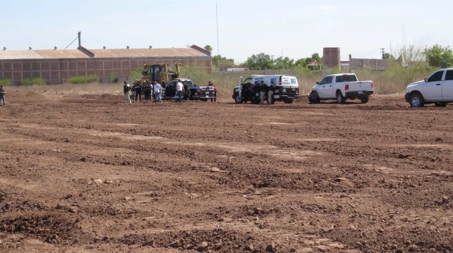 Tétrico hallazgo: motoconformadora desentierra osamenta mientras removía la tierra al sur de Ciudad Obregón