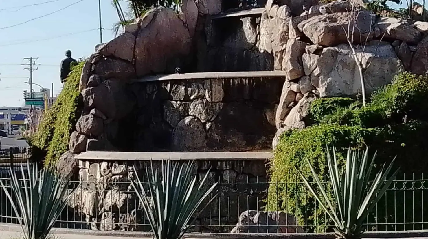 VIDEO | aparecen pichones muertos dentro de la fuente de la entrada sur de Ciudad Obregón