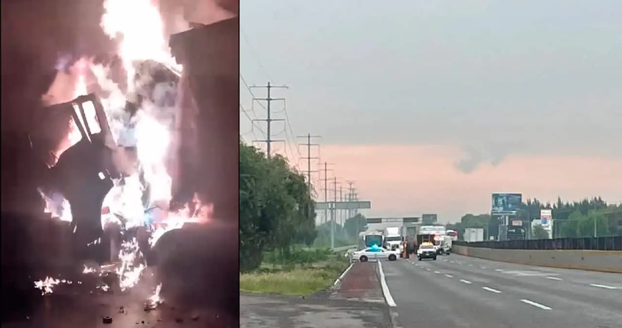 Trailero fallece prensado durante un incendio tras un choque en el Arco del Norte