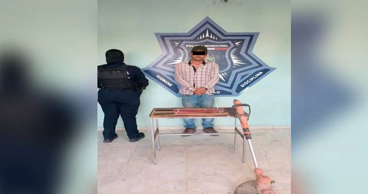 Detienen a presunto ladrón con un güiro y cizallas en Ciudad Obregón