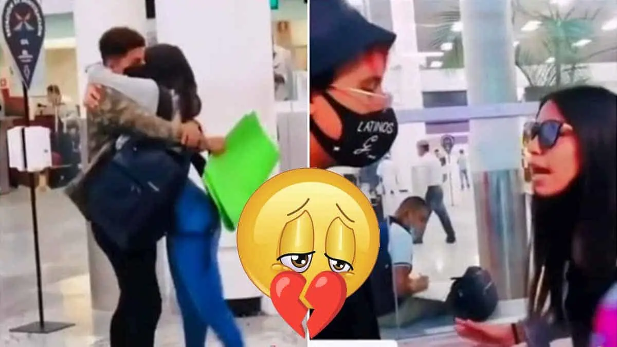 VIDEO | Descubre engaño de su novia en el aeropuerto: ella se encuentra con otro y lo “corta”