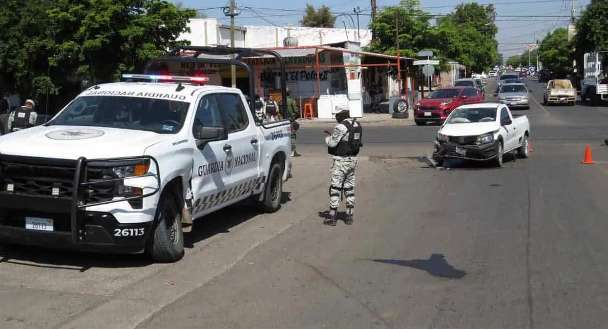 Vuelven a chocar elementos de la Guardia Nacional en Cajeme