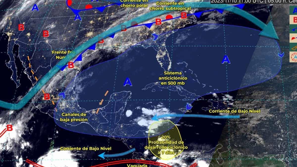 Frente frío 9 ocasionará lluvias, granizo y heladas en estos estados