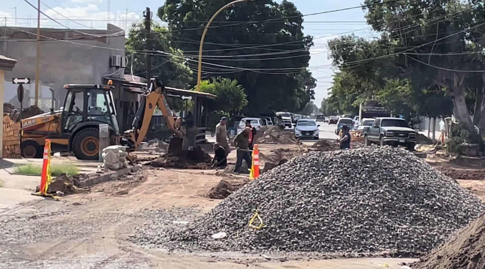 Cierran 12 calles en Ciudad Obregón por rehabilitación