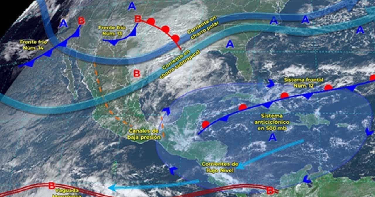 Frente frío 13 afectará estos estados dejando heladas y tormentas eléctricas