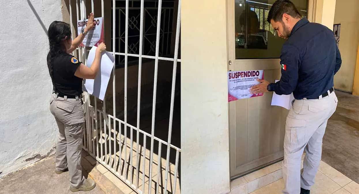 Brigada de Protección Civil  suspende dos guarderías en Sonora