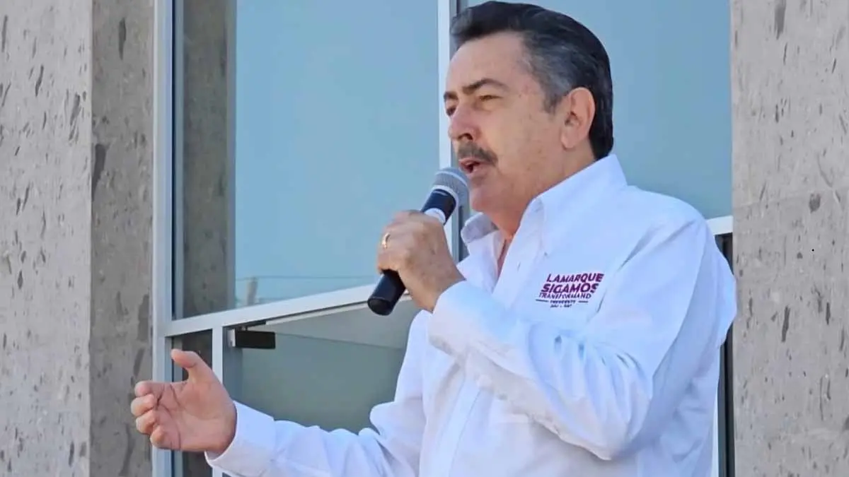 Marcha Lamarque Cano con obreros de la CTM
