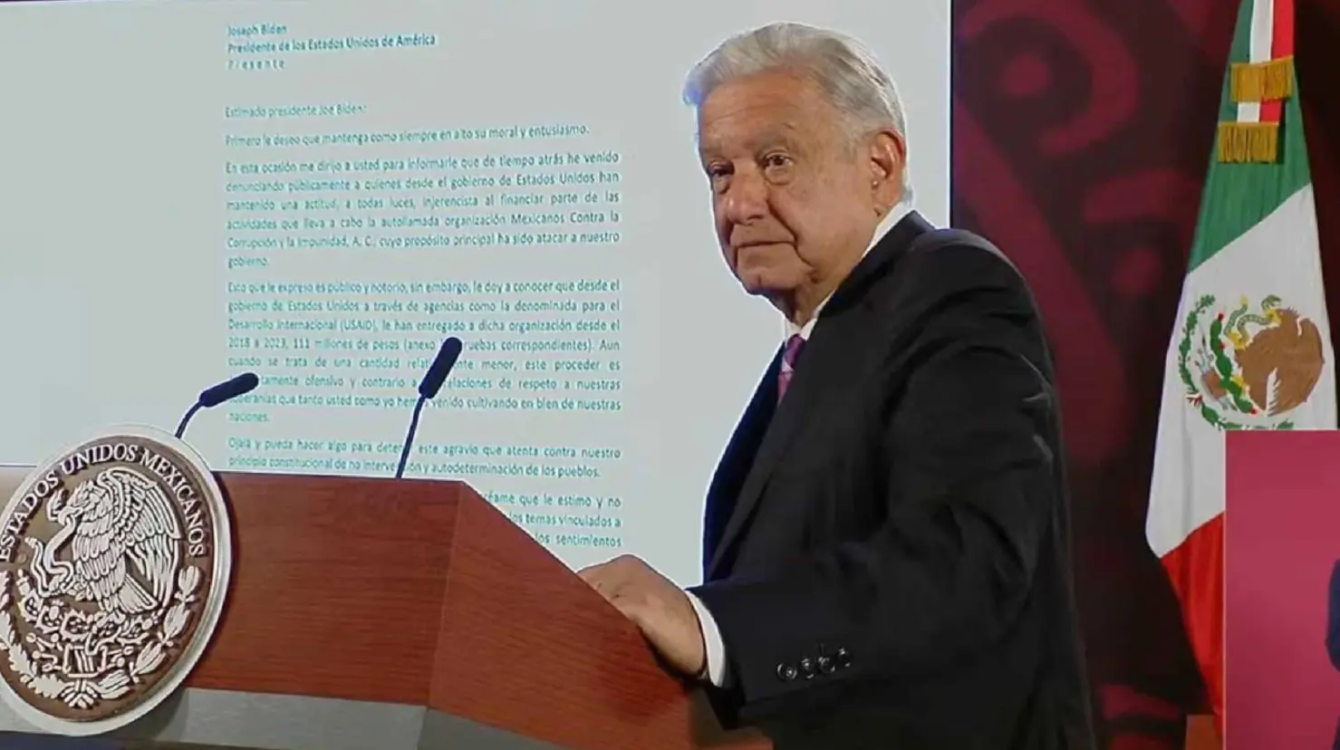 AMLO envía carta a Biden reclamando presunto financiamiento a Mexicanos Contra la Corrupción