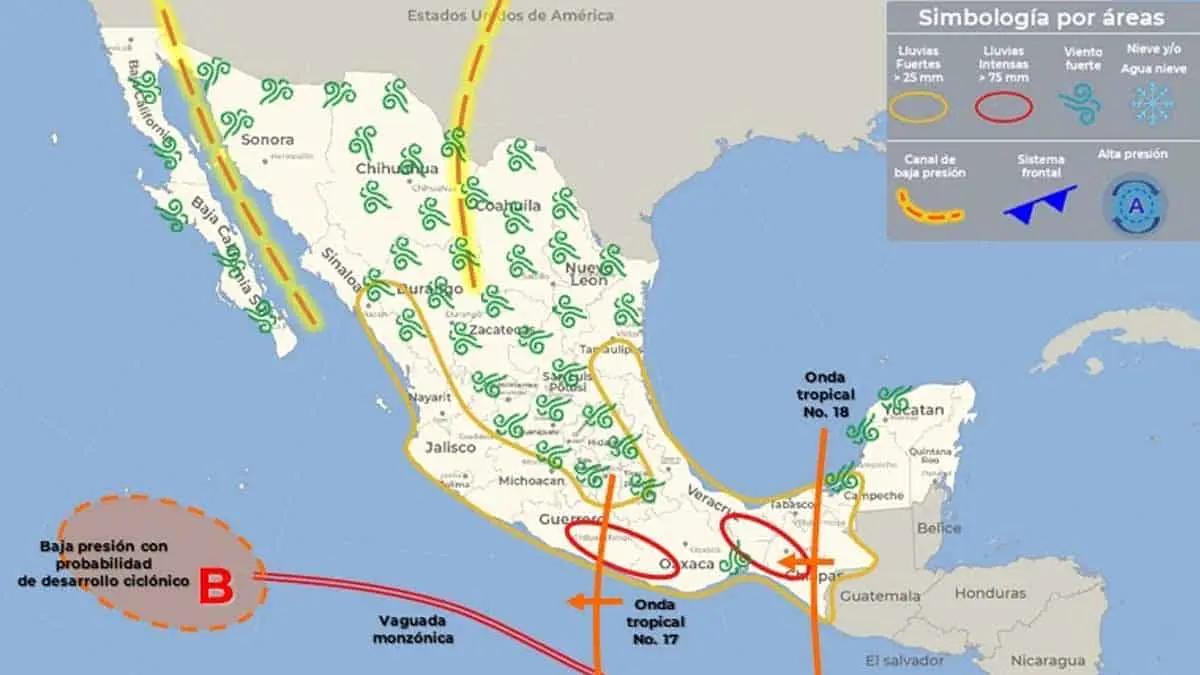 Clima en Sonora hoy 22 de agosto: Habrá tormentas y granizadas en estas regiones del estado