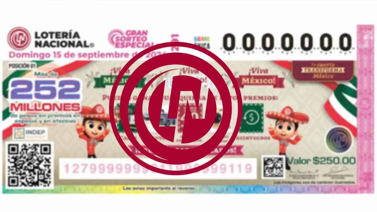 Lotería Nacional: Conoce la lista completa de premios del Gran Sorteo Especial del 15 de septiembre