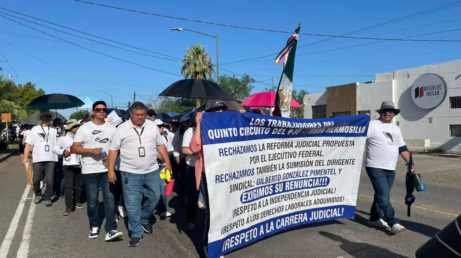 VIDEO | Marchan por quinta ocasión en contra de la Reforma al Poder Judicial en Hermosillo 