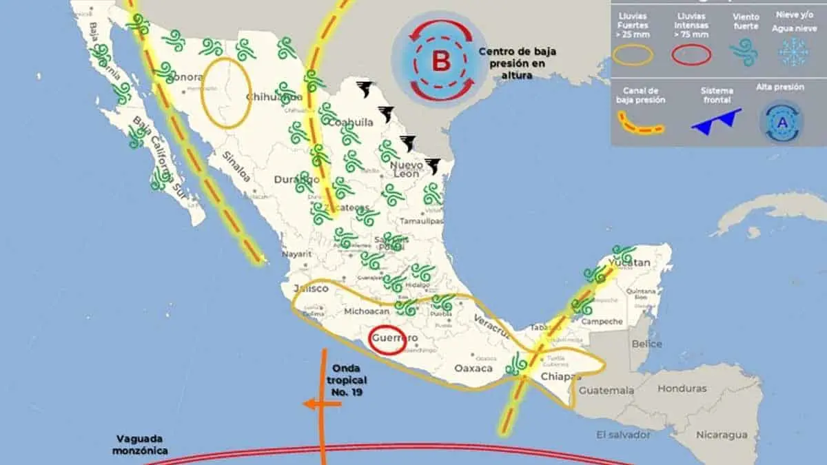Clima en Sonora hoy 28 de agosto: Conoce el pronóstico de lluvias en algunos municipios de la entidad