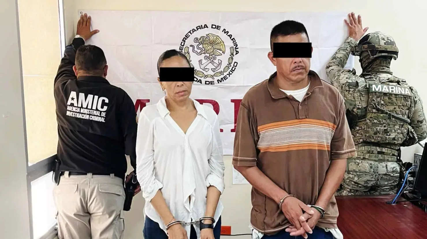 Semar y AMIC detienen a pareja en cateo en SLRC
